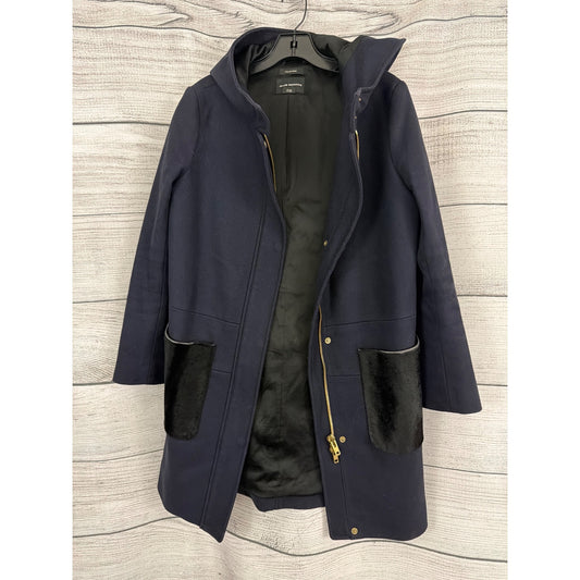 Club Monaco Ryan Navy Italian Wool Hooded Coat Size S