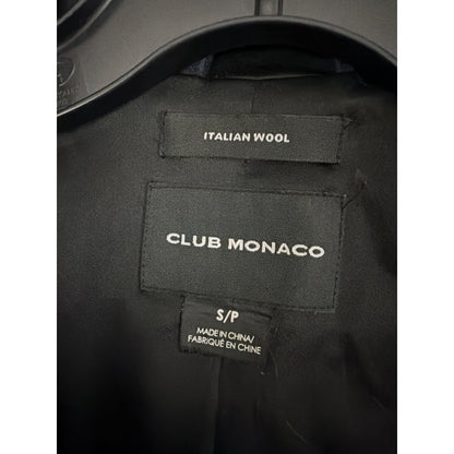Club Monaco Ryan Navy Italian Wool Hooded Coat Size S