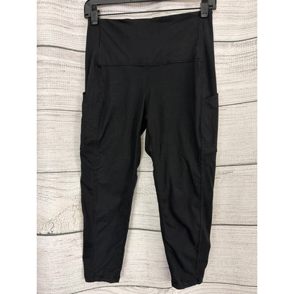 Leggings Depot Black Capri Leggings W Pockets Size M