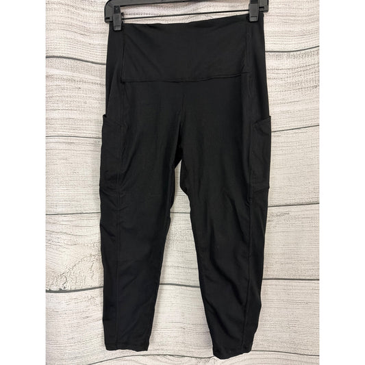 Leggings Depot Black Capri Leggings W Pockets Size M