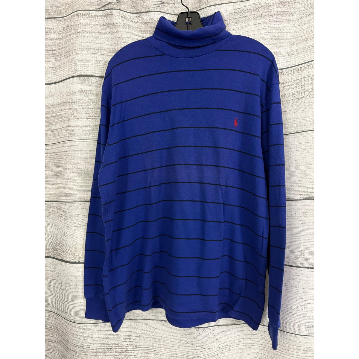 Mens Vintage Polo Ralph Lauren Striped Long-Sleeve Turtleneck Size L