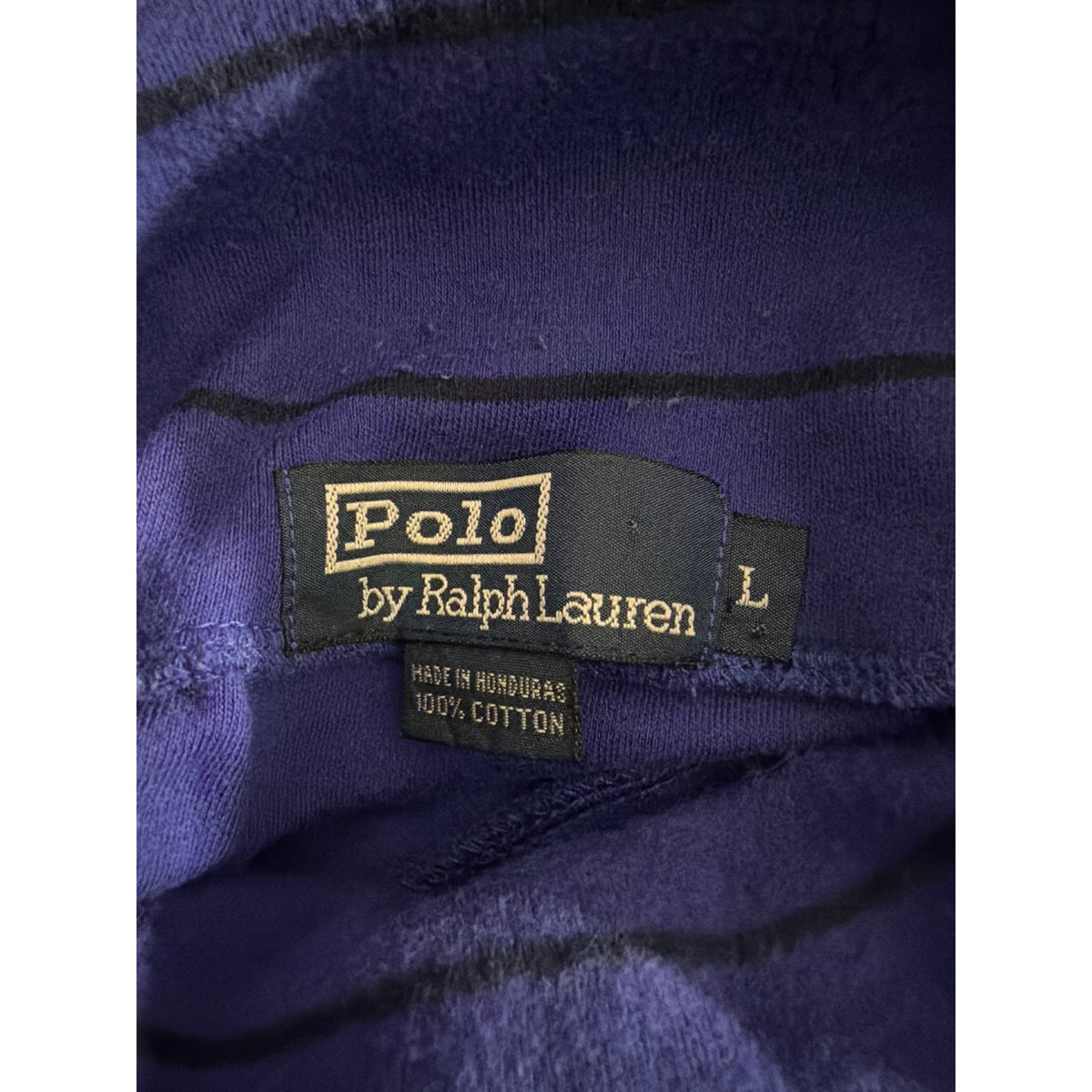 Mens Vintage Polo Ralph Lauren Striped Long-Sleeve Turtleneck Size L