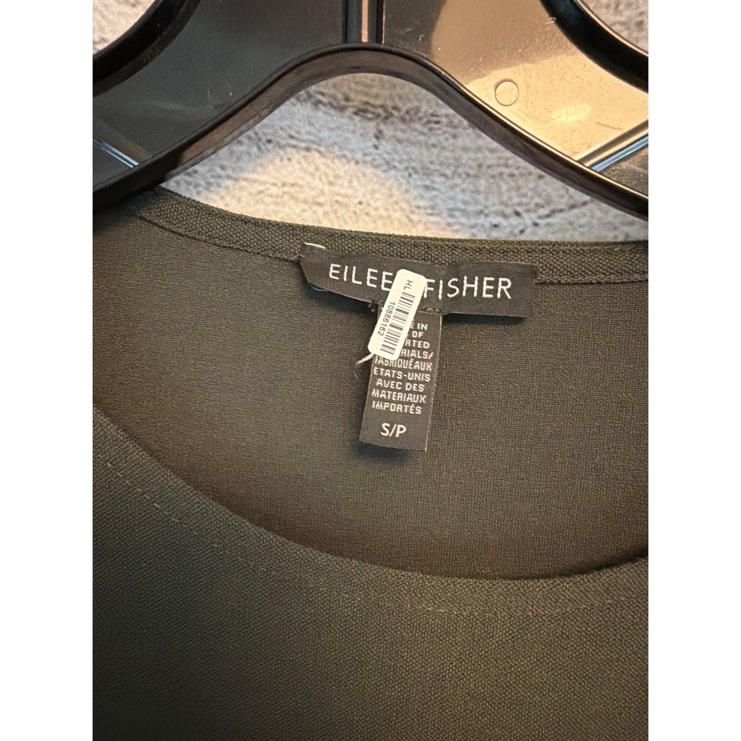 Eileen Fisher Green Tunic Short-Sleeve Top Size S