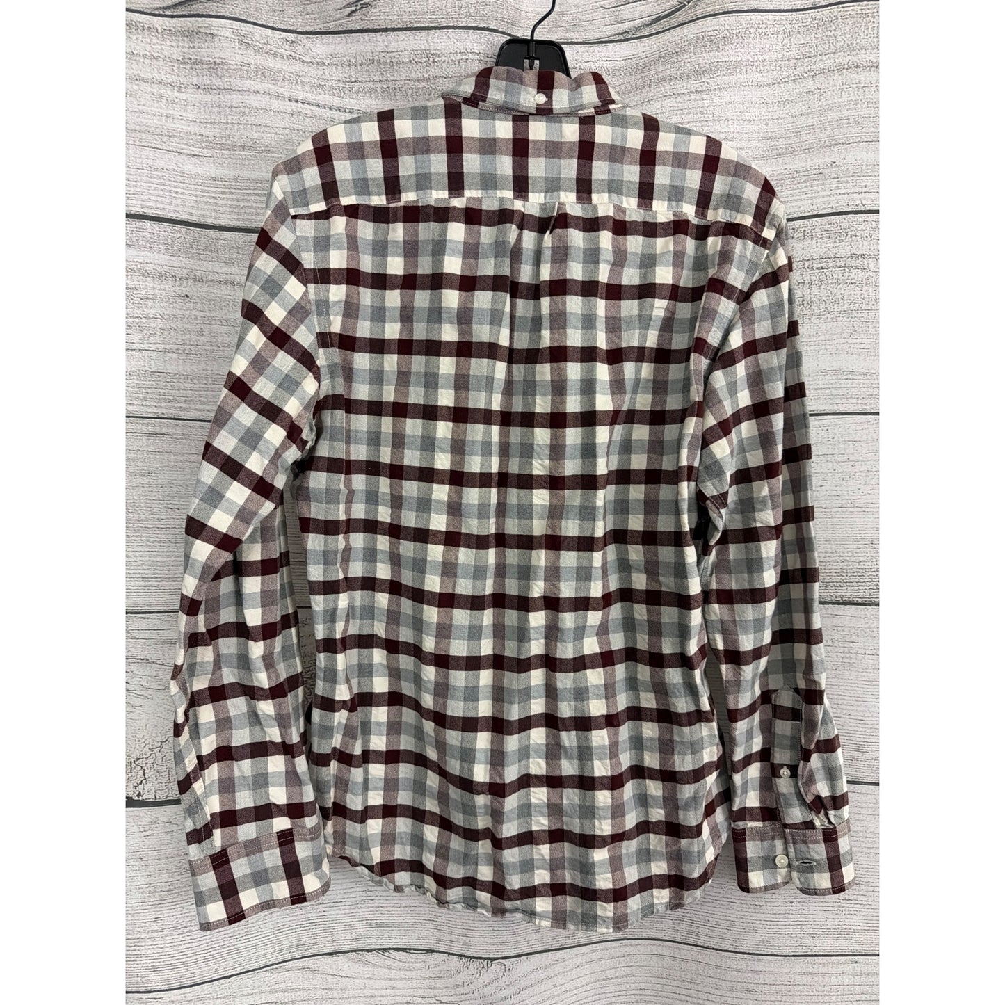 Mens Old Navy Slim Fit Plaid Button-Down Shirt Size M