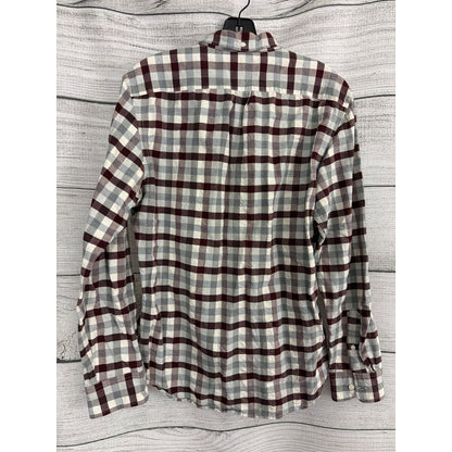Mens Old Navy Slim Fit Plaid Button-Down Shirt Size M