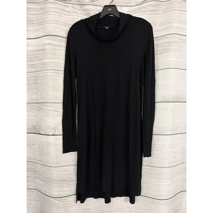 Eileen Fisher Black Long-Sleeve Cowl Neck Tunic Dress S