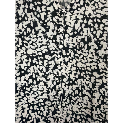 Zara Black & White Abstract Long Sleeve Mini Dress Size S