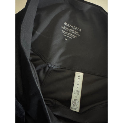Athleta Black Velvet Elation Tight Leggings Size M