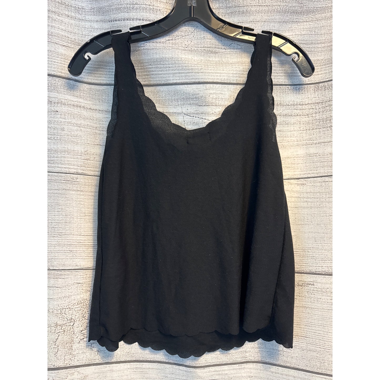 NWT Topshop Black Scallop Hem Cami Top Size 4