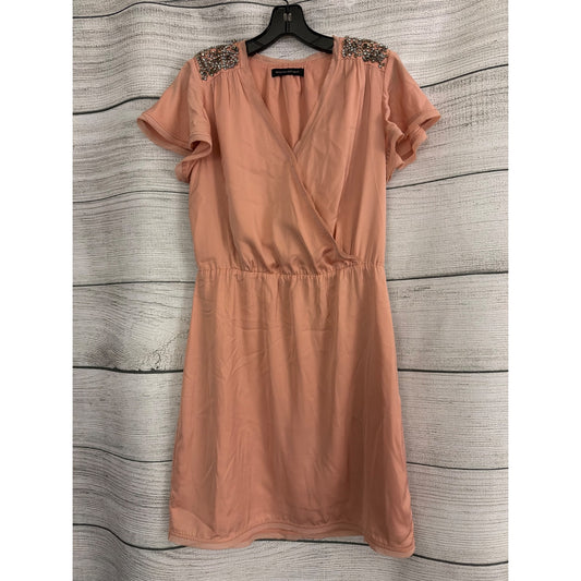 Banana Republic Short-Sleeve Dress With Beaded Shoulders Size S