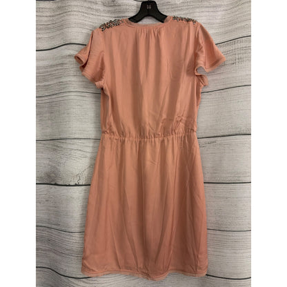Banana Republic Short-Sleeve Dress With Beaded Shoulders Size S