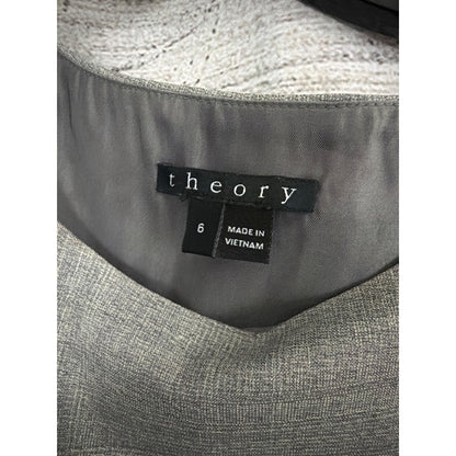 Theory Gray Sleeveless Shift Dress Size 6