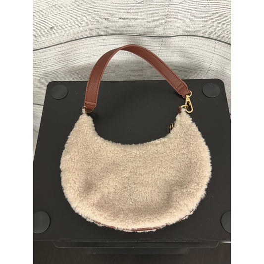 Universal Thread Sherpa Shoulder Bag With Faux Leather Strap