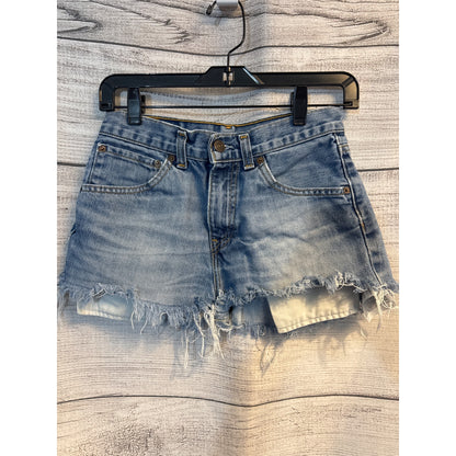 Levis Distressed Denim Cutoff Shorts Frayed Hem Size