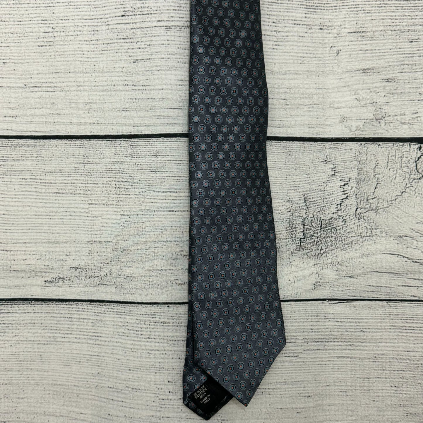 NWOT Mens Ermenegildo Zegna Geometric Print Silk Tie