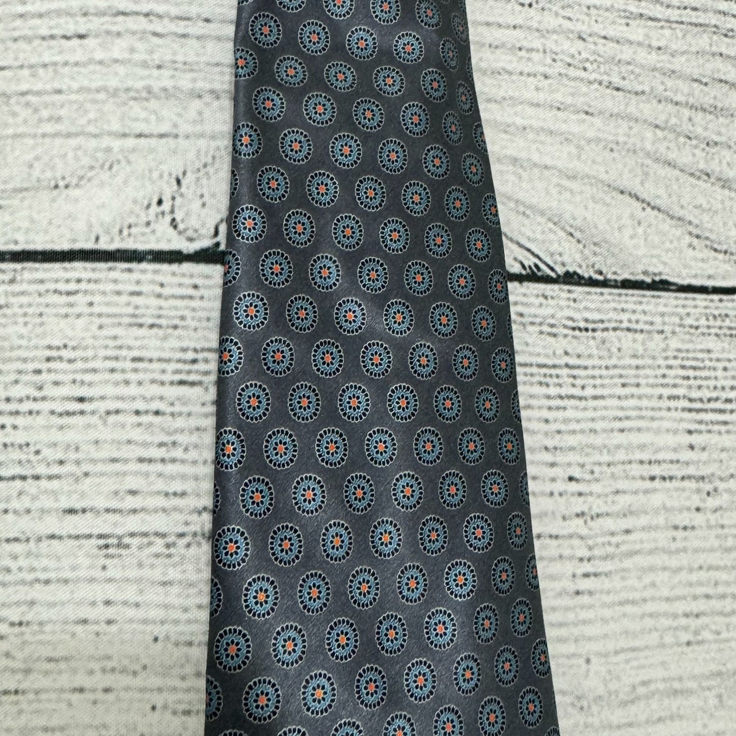 NWOT Mens Ermenegildo Zegna Geometric Print Silk Tie