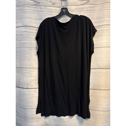 Vince Black Loose-Fit Short Sleeve Tunic Top Size M