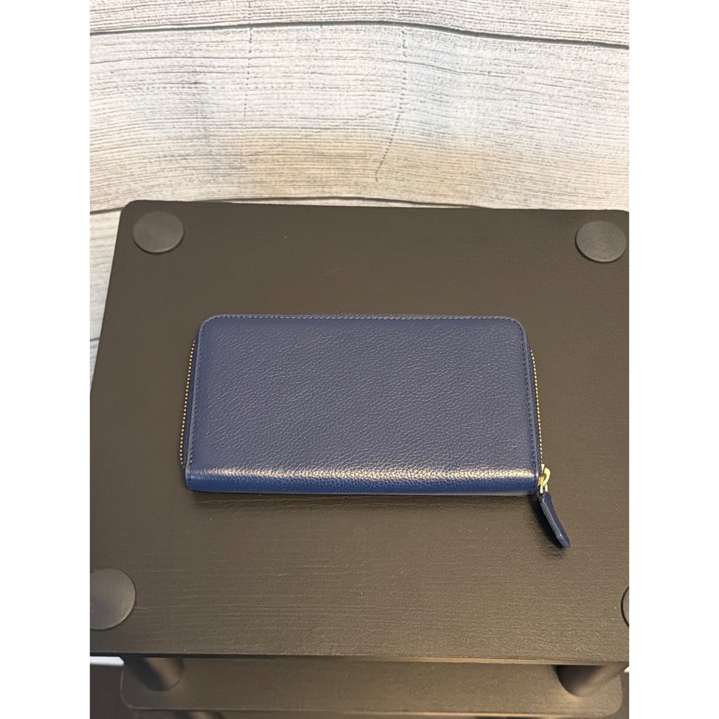 Emporio Armani Blue Leather Zip Wallet