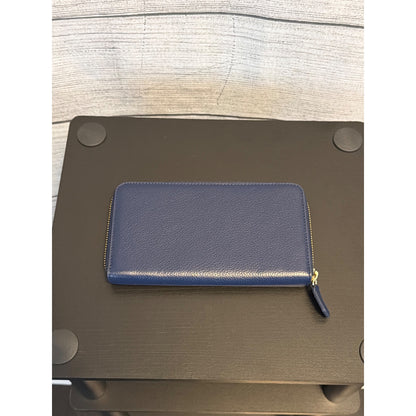 Emporio Armani Blue Leather Zip Wallet