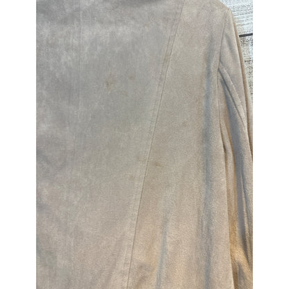 BB Dakota Suede-Like Drape Front Jacket With Grommet Detail Size L