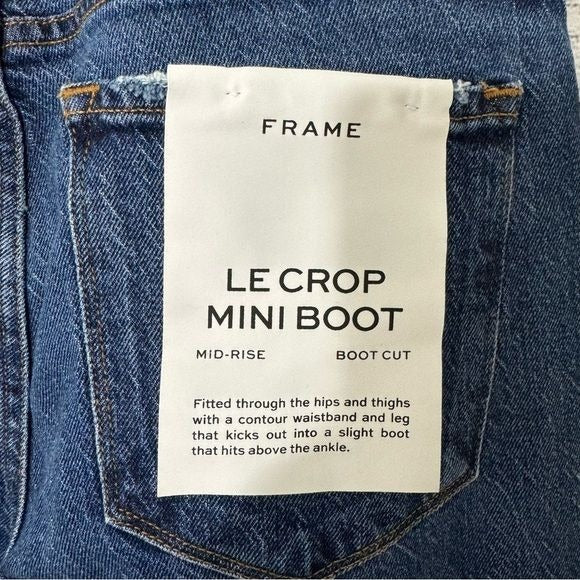 NWT Frame Le Crop Mini Boot Cut Jeans Mid-Rise Size 27
