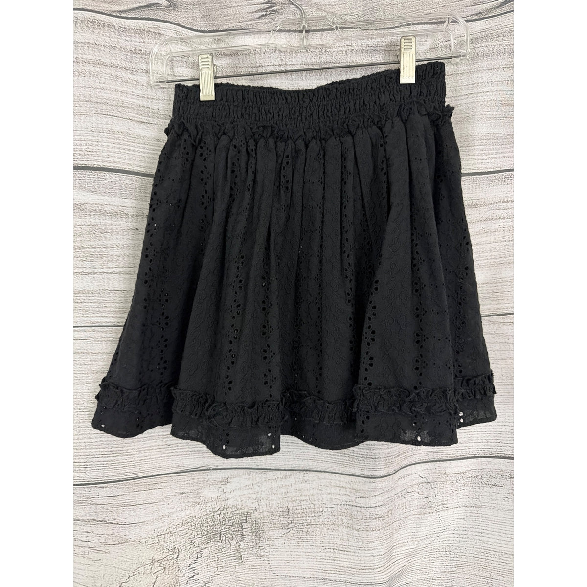 Playa Lucila Eyelet Smocked Mini Skirt Size XS