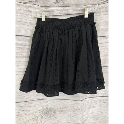 Playa Lucila Eyelet Smocked Mini Skirt Size XS