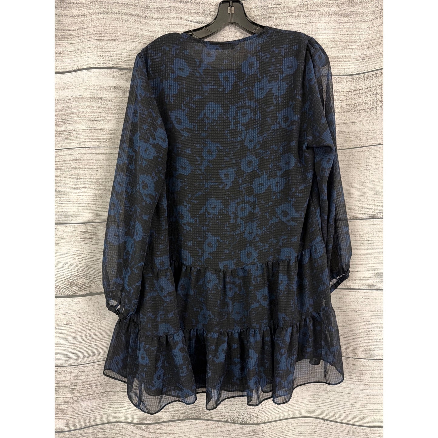 Zara Long Sleeve Tiered Floral Tunic Dress Size L