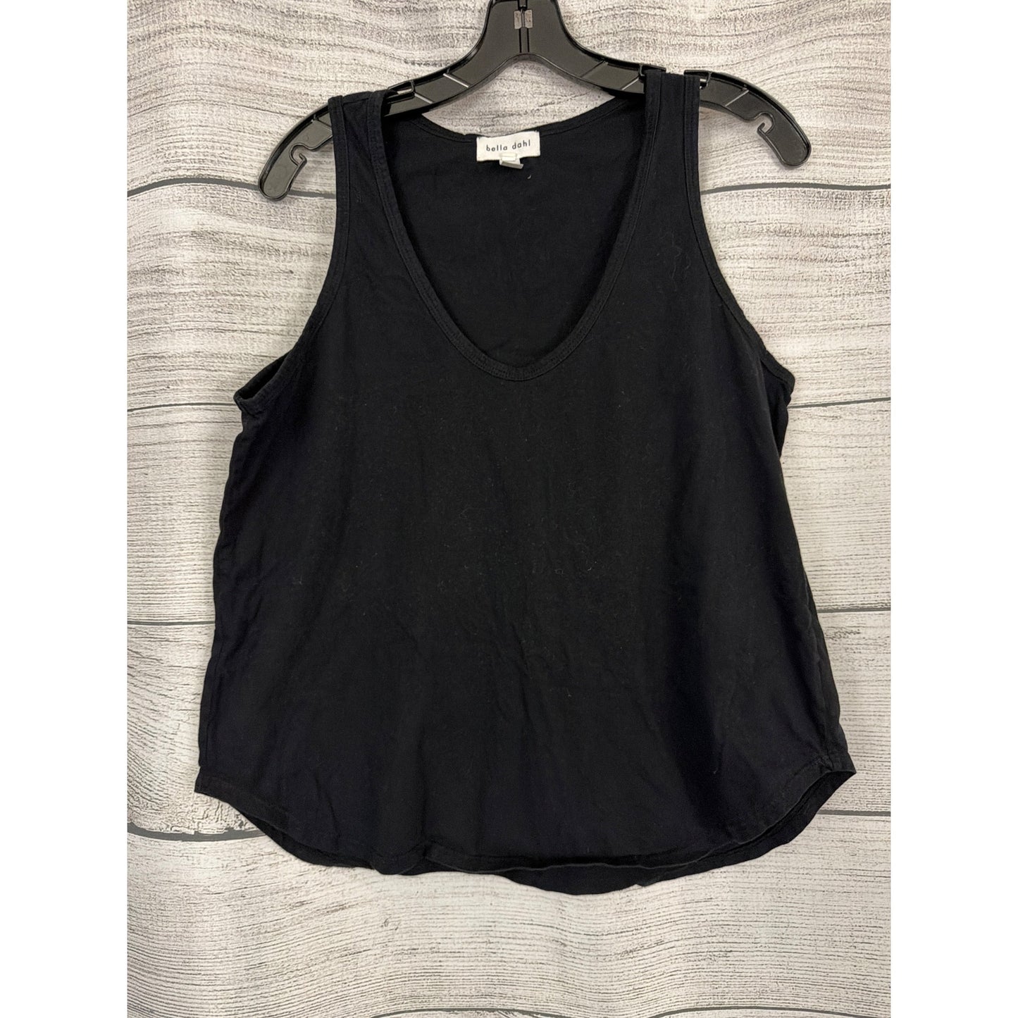 Bella Dahl Black V Neck Tank Top Size L