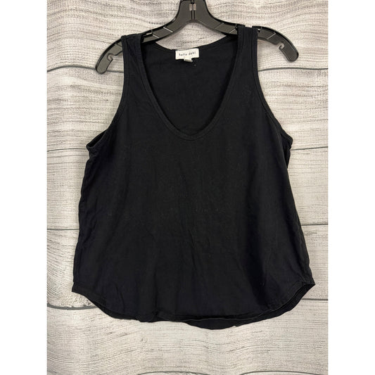 Bella Dahl Black V Neck Tank Top Size L