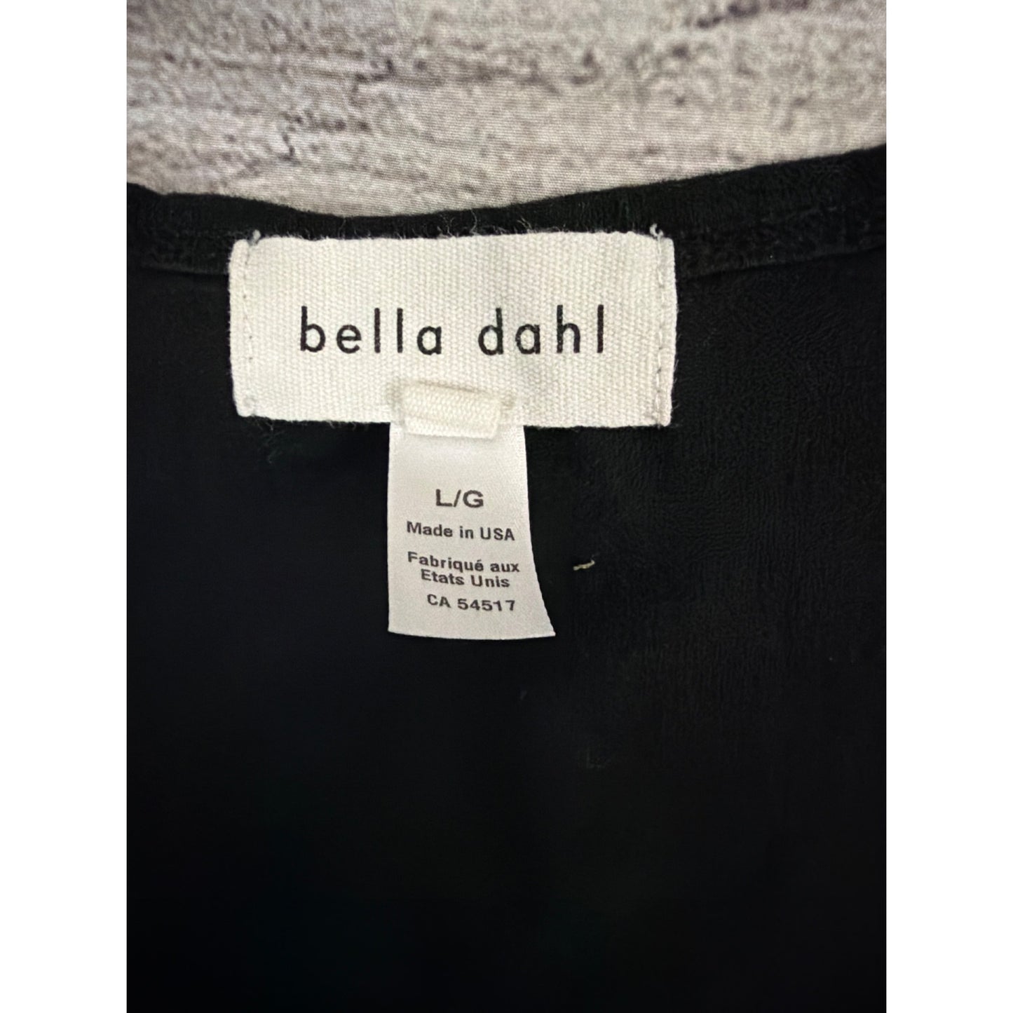 Bella Dahl Black V Neck Tank Top Size L