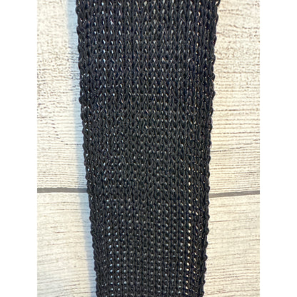 Suzi Roher Black Knit Stretch Belt With Metal Buckle