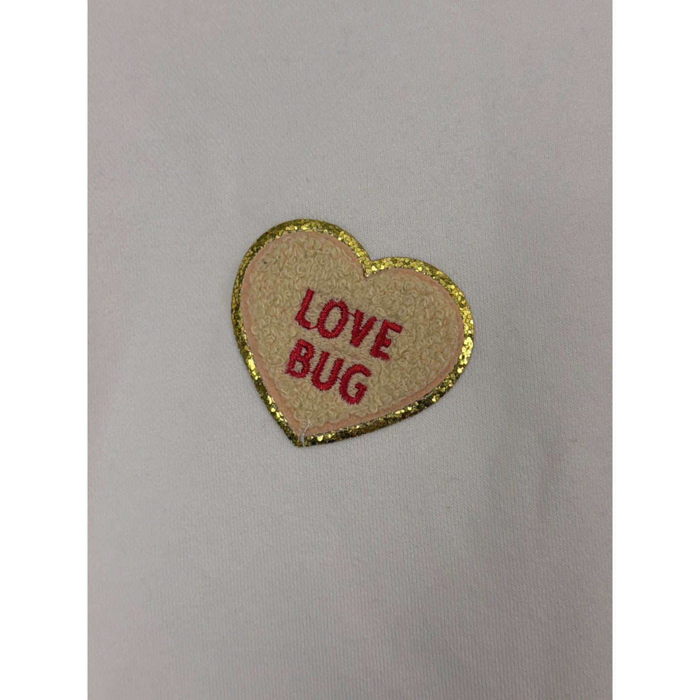 Judith March Sweatshirt With Colorful Heart Patches Size M