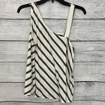Sunday in Brooklyn Striped Asymmetrical One-Shoulder Tank Top Size L