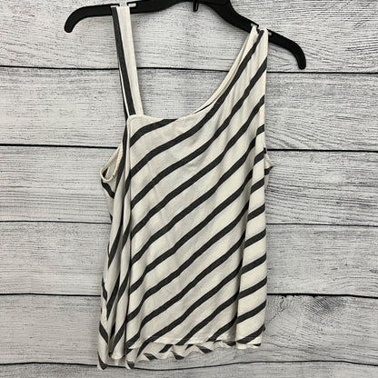 Sunday in Brooklyn Striped Asymmetrical One-Shoulder Tank Top Size L