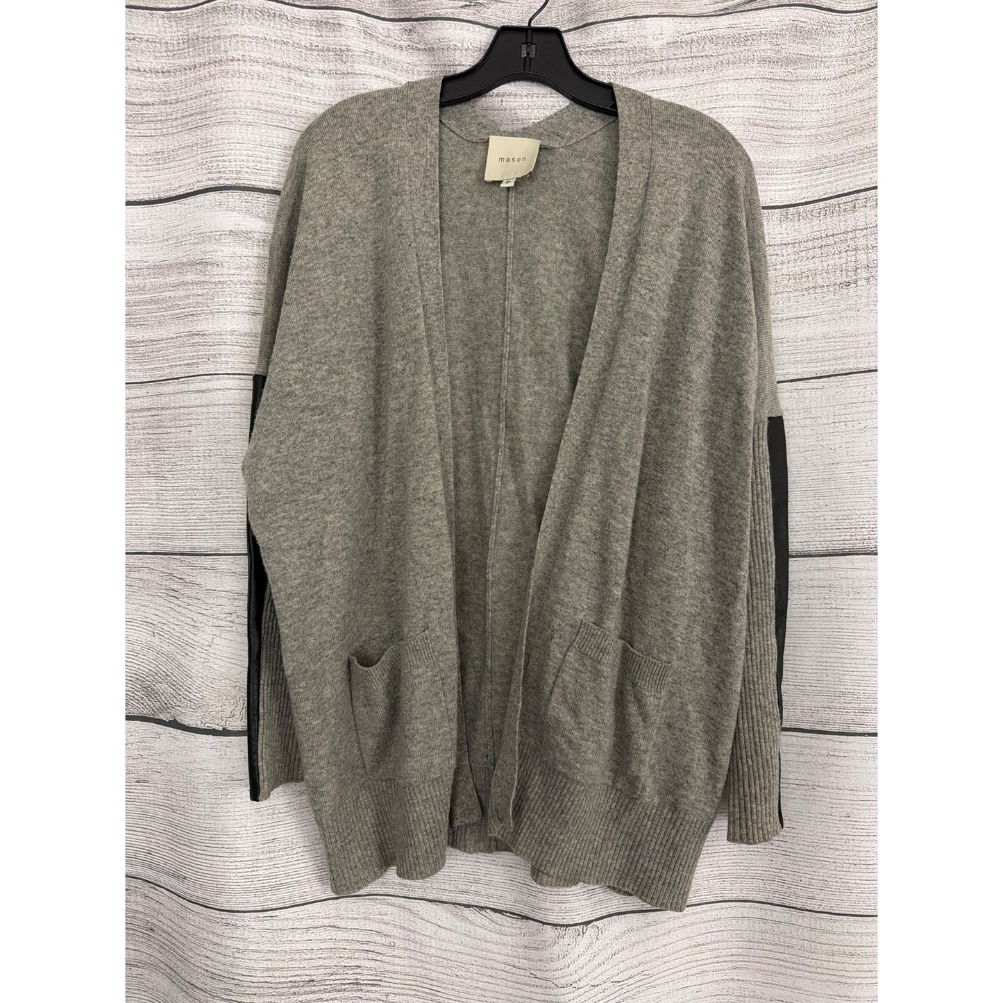 Mason by Michele Mason Gray Wool, Cashmere, Lambskin Cardigan Size P