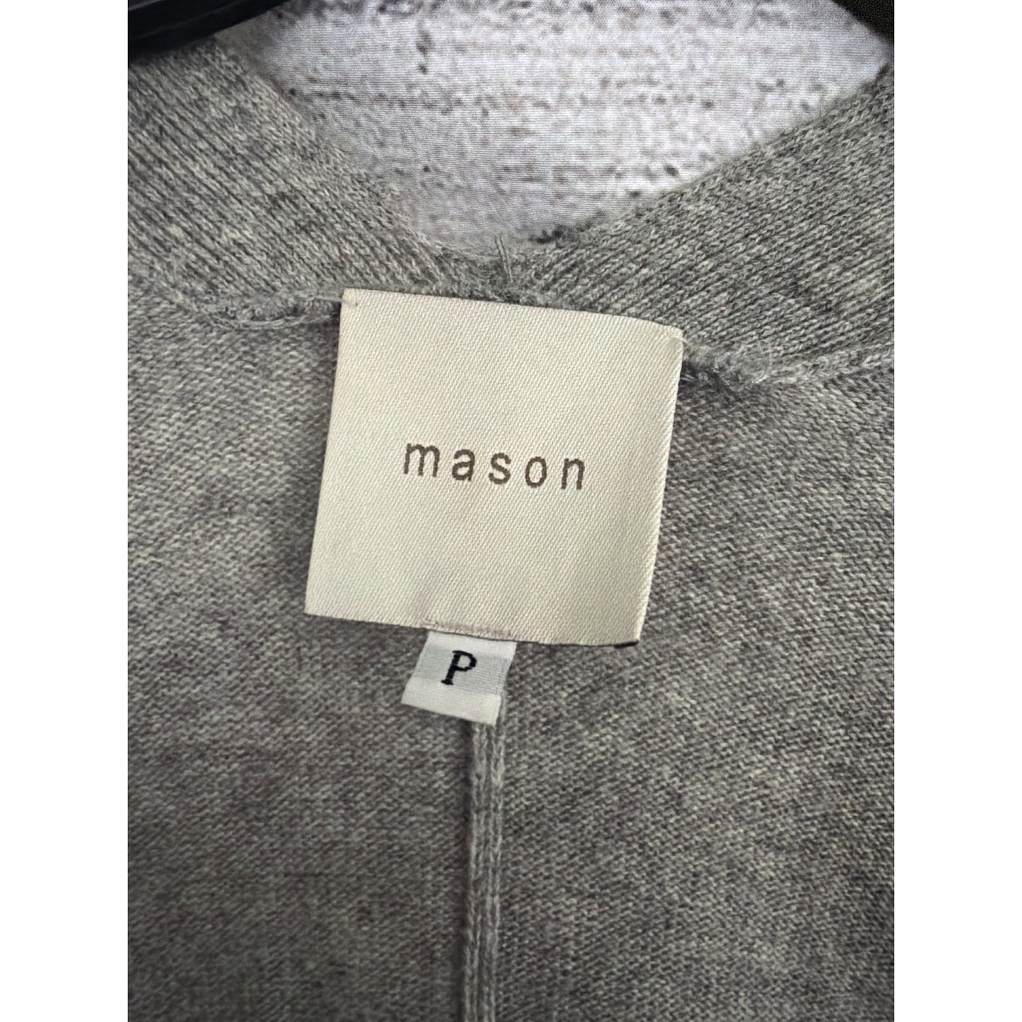 Mason by Michele Mason Gray Wool, Cashmere, Lambskin Cardigan Size P