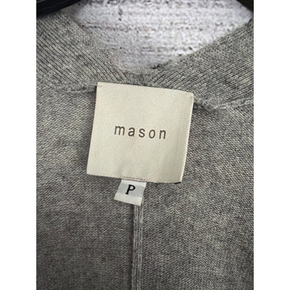 Mason by Michele Mason Gray Wool, Cashmere, Lambskin Cardigan Size P