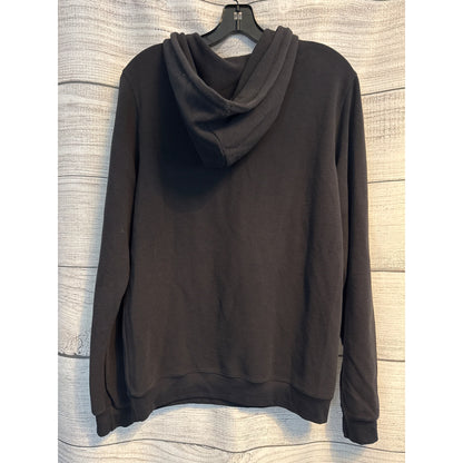 Alo Black Waffle Hooded Sweatshirt Size M