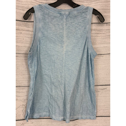 Bella Dahl Light Blue Sleeveless V-Neck Tank Top L