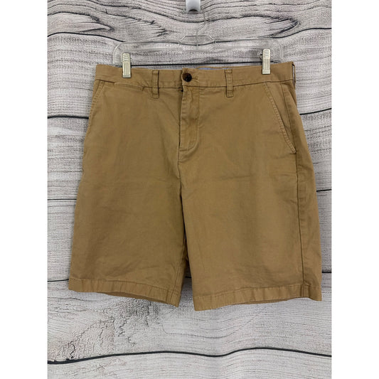 Mens Tommy Hilfiger Tan Flat-Front Chino Shorts Size 33