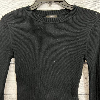 Halogen Black Ribbed Long Sleeve Top, Size XS