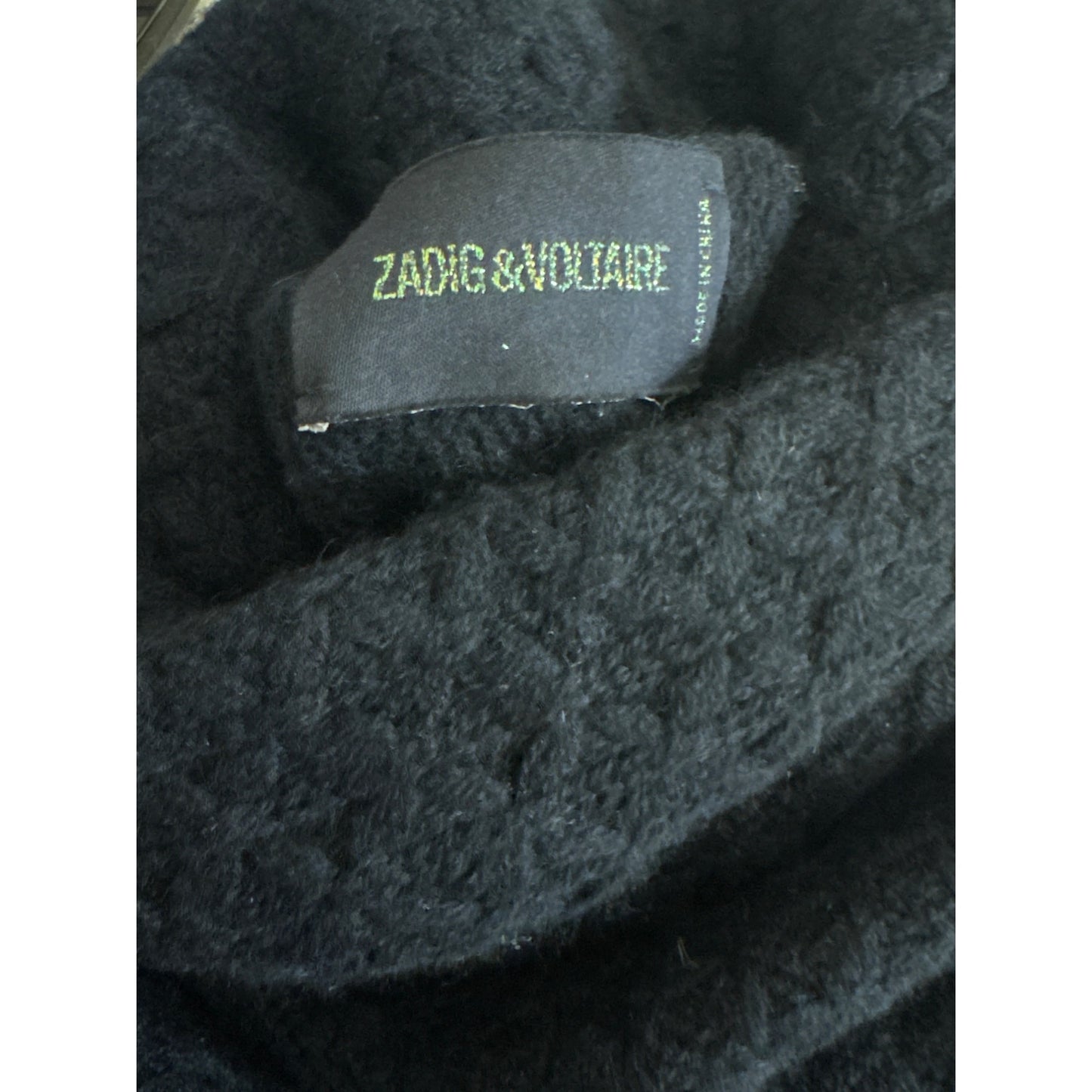 Zadig & Voltaire Cashmere Side Zip Turtleneck Sweater Size XS