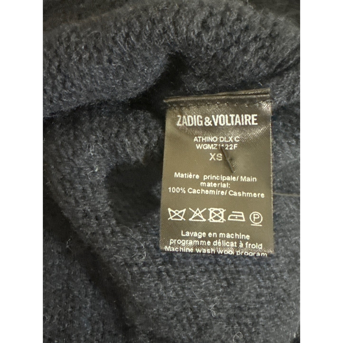 Zadig & Voltaire Cashmere Side Zip Turtleneck Sweater Size XS