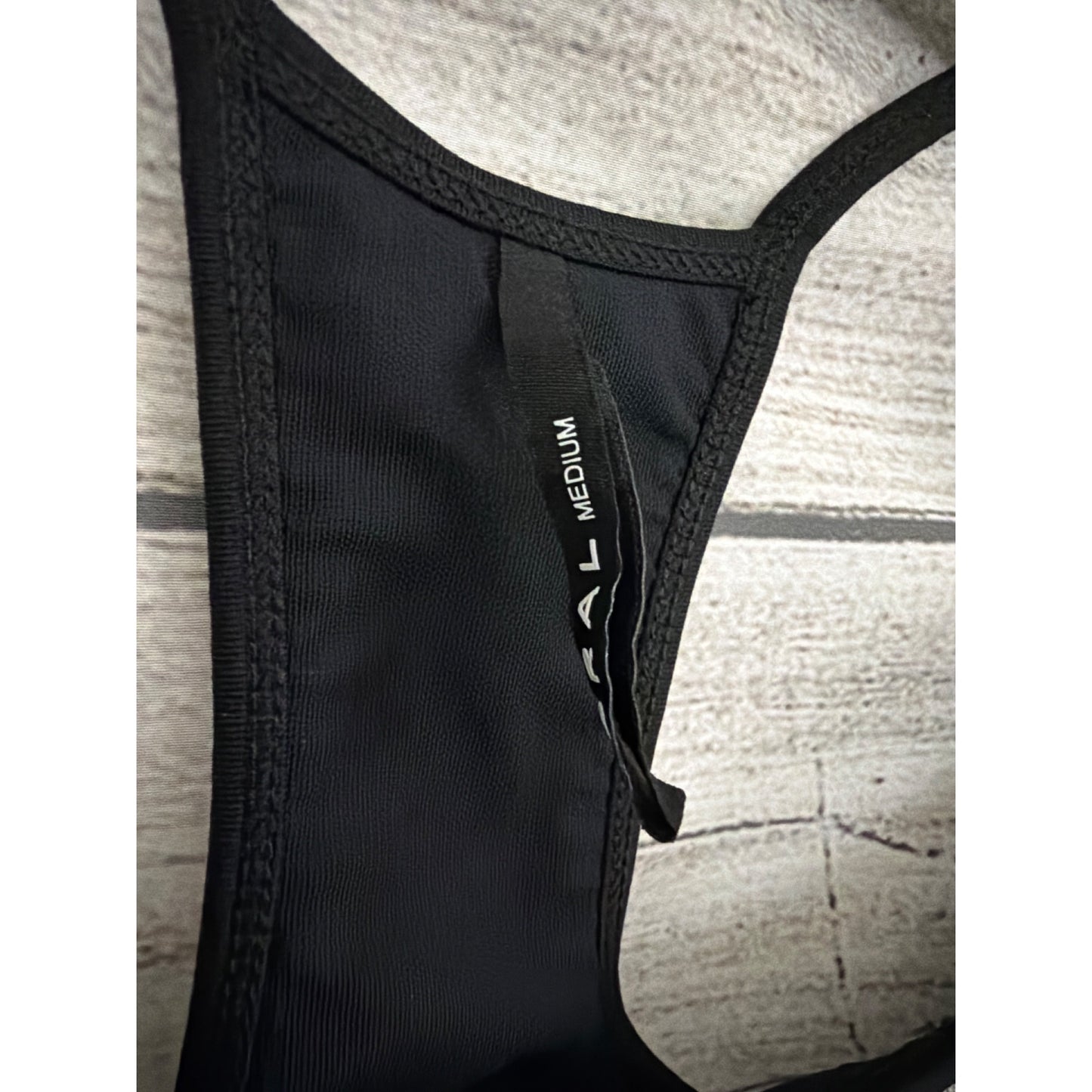 Koral Black Camo Versatility Sweeper Racerback Sports Bra Size M