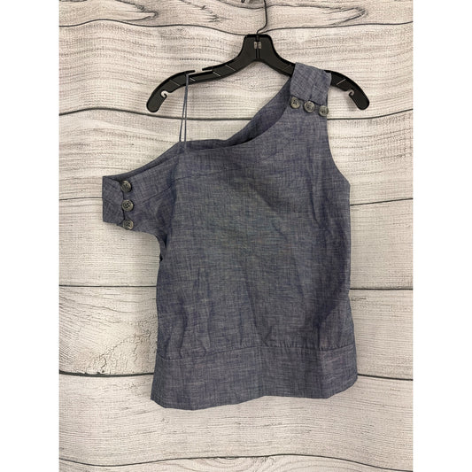 NWT The Kooples Denim-Style One-Shoulder Top Size XS