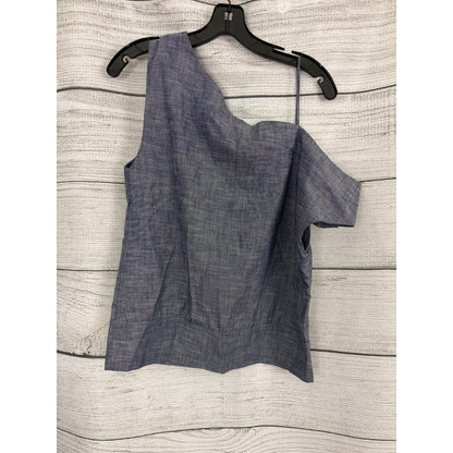 NWT The Kooples Denim-Style One-Shoulder Top Size XS