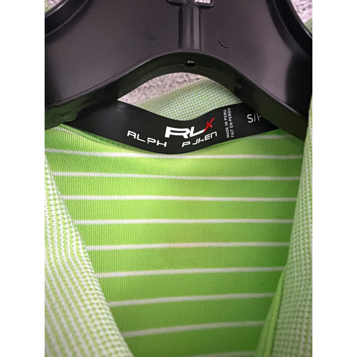 RLX Ralph Lauren Striped Polo Golf Shirts Pink & Green Size S