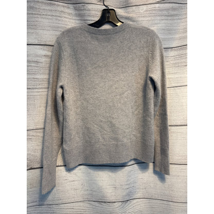 Kookai Tres Bien French Graphic Crew Neck Soft Knit Sweater Gray 1/S