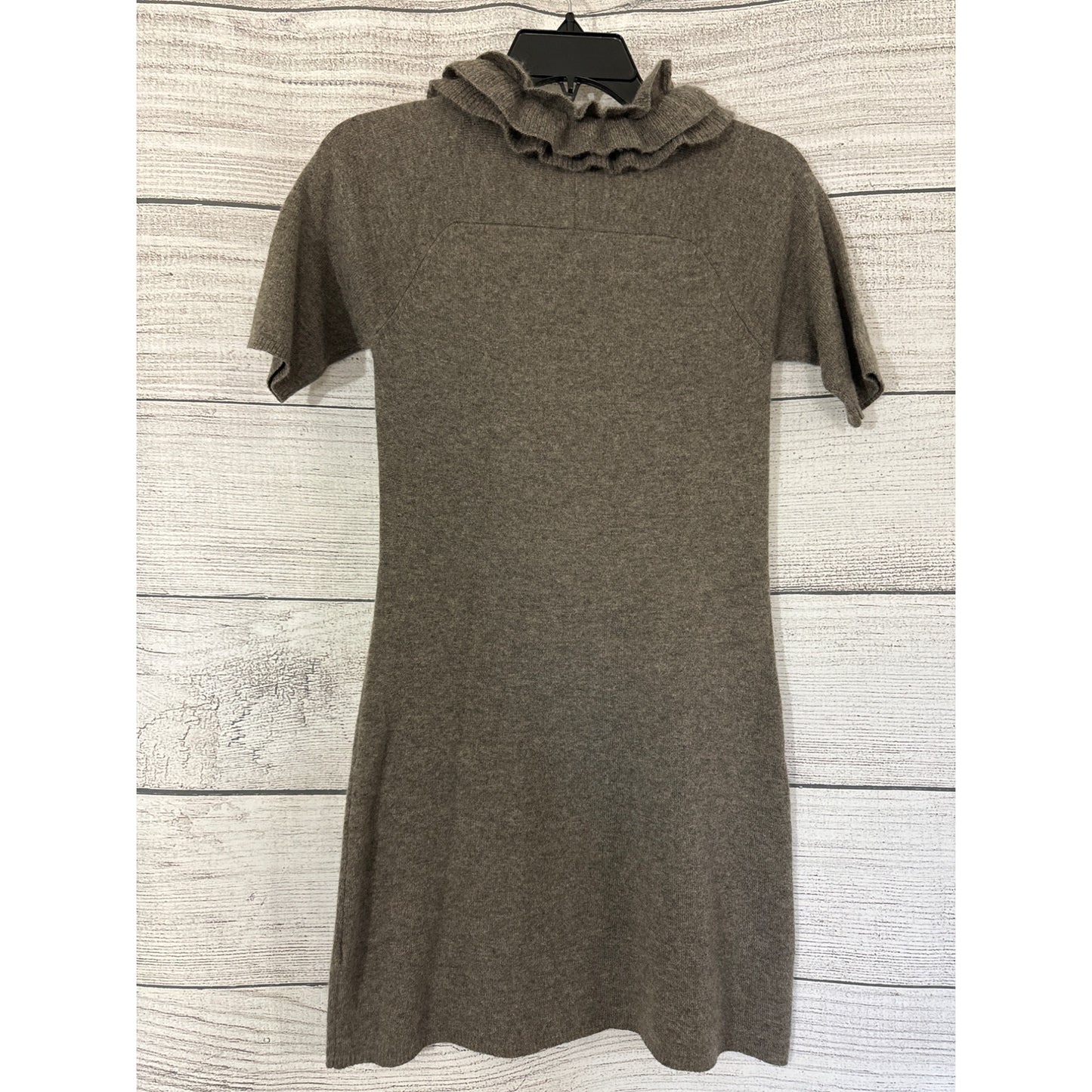 HOSS Intropia Ruffle Neck Cashmere Short Sleeve Dress Size XS